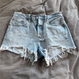 Levi’s high waisted jean shorts